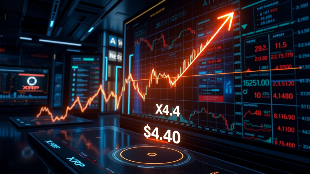 xrp bull pennant target $4.40