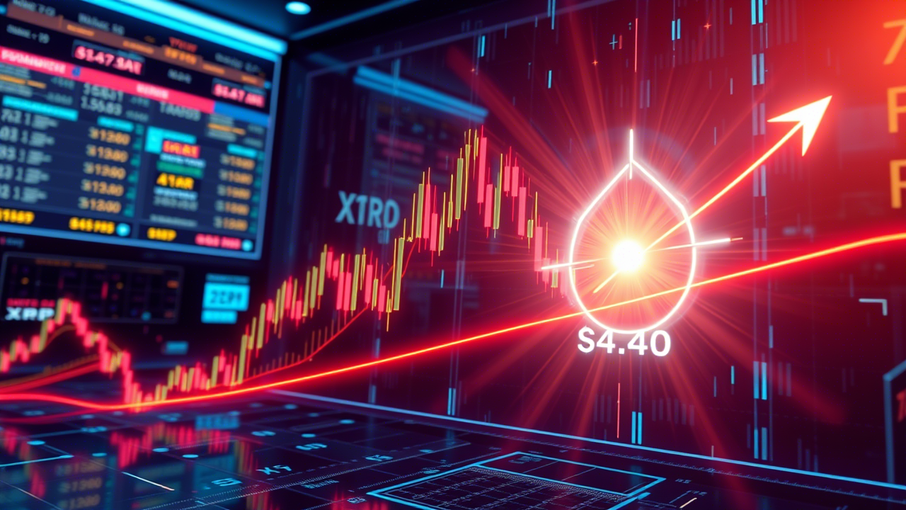 xrp bull pennant target $4.40
